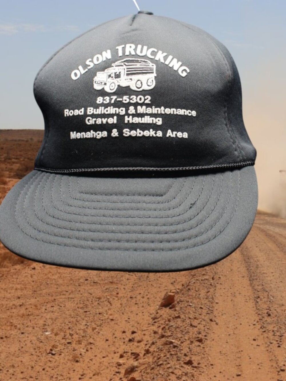 Vintage Olson trucking Menahga Sebeka Minnesota Gravel Hauling Advertising